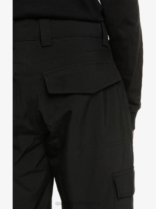 esso Quiksilver ragazzi 8-16 pantaloni da neve neri isolanti porter vero nero HTZR2258