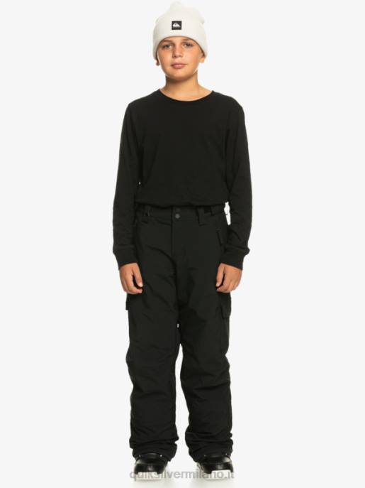 esso Quiksilver ragazzi 8-16 pantaloni da neve neri isolanti porter vero nero HTZR2258