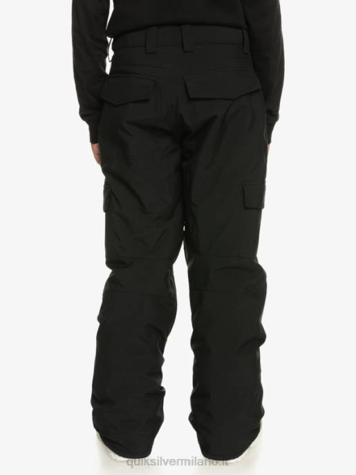 esso Quiksilver ragazzi 8-16 pantaloni da neve neri isolanti porter vero nero HTZR2258