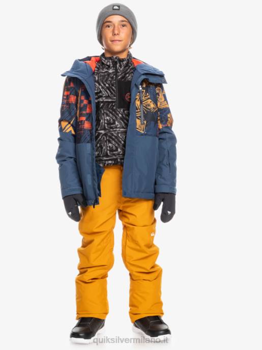 esso Quiksilver ragazzi 8-16 pantaloni da neve station wagon marrone spinoso HTZR2293