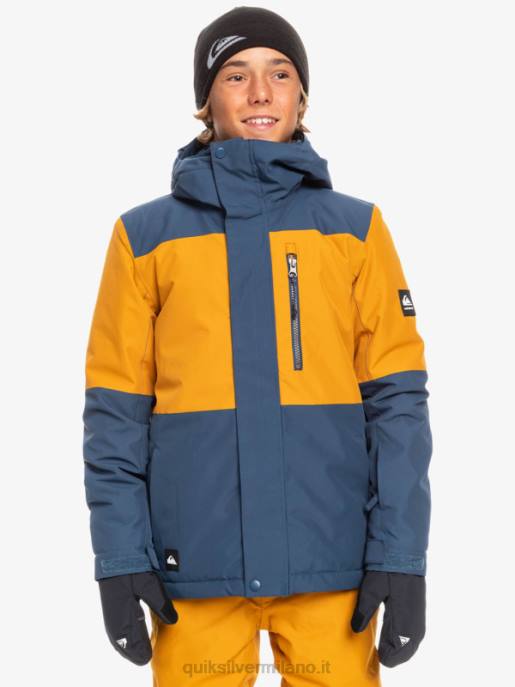 esso Quiksilver ragazzi Giacca da neve tecnica 8-16 mission block insegne blu HTZR2338