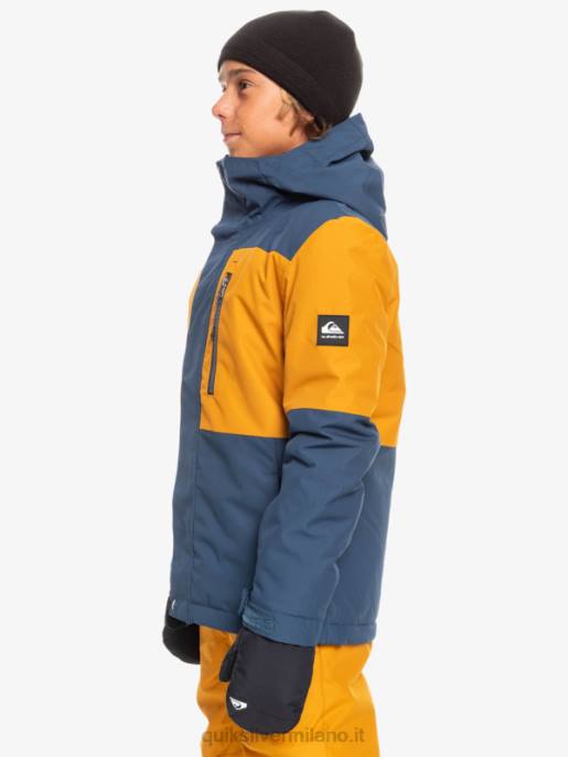 esso Quiksilver ragazzi Giacca da neve tecnica 8-16 mission block insegne blu HTZR2338