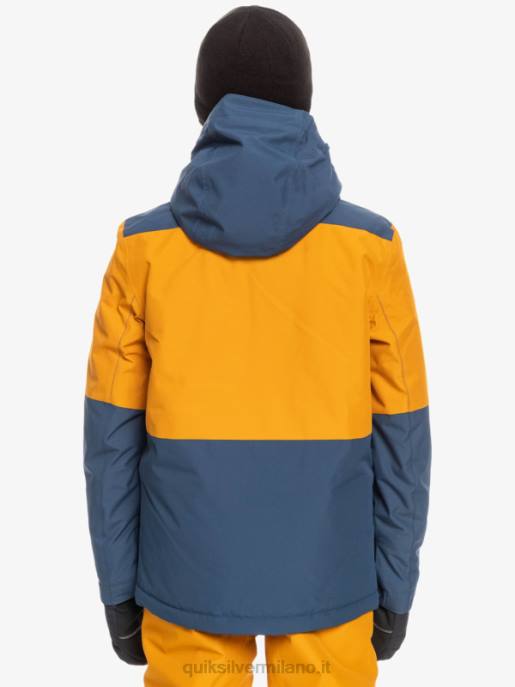esso Quiksilver ragazzi Giacca da neve tecnica 8-16 mission block insegne blu HTZR2338