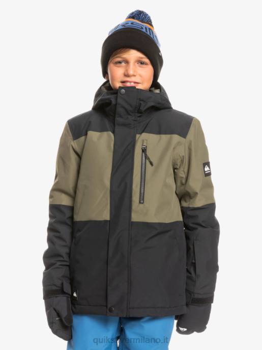 esso Quiksilver ragazzi Giacca da neve tecnica 8-16 mission block vero nero HTZR2337