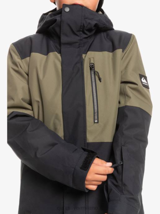 esso Quiksilver ragazzi Giacca da neve tecnica 8-16 mission block vero nero HTZR2337