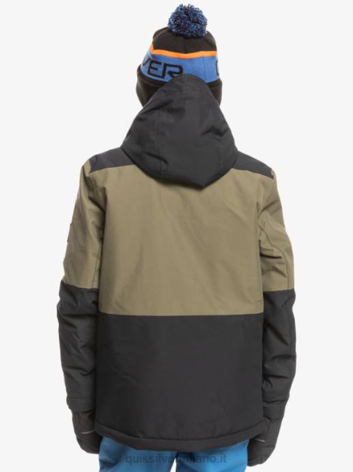 esso Quiksilver ragazzi Giacca da neve tecnica 8-16 mission block vero nero HTZR2337