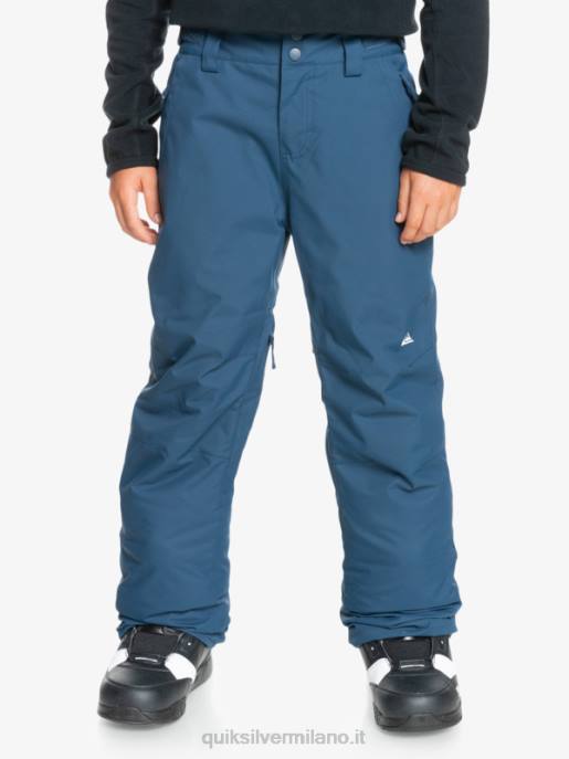 esso Quiksilver ragazzi Pantaloni da neve blu isolanti 8-16 station wagon 8-16 insegne blu HTZR2292