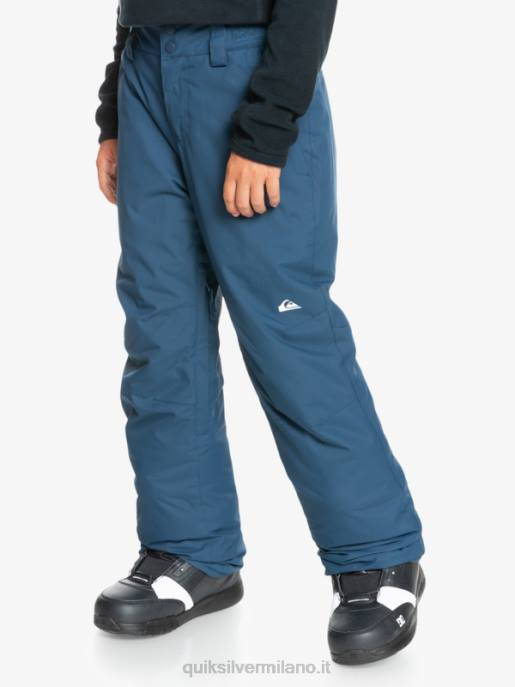 esso Quiksilver ragazzi Pantaloni da neve blu isolanti 8-16 station wagon 8-16 insegne blu HTZR2292