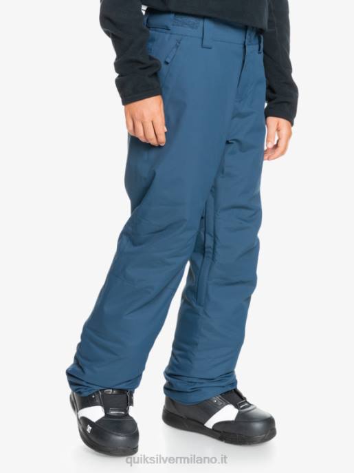 esso Quiksilver ragazzi Pantaloni da neve blu isolanti 8-16 station wagon 8-16 insegne blu HTZR2292