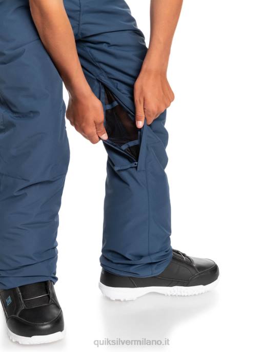esso Quiksilver ragazzi Pantaloni da neve blu isolanti 8-16 station wagon 8-16 insegne blu HTZR2292