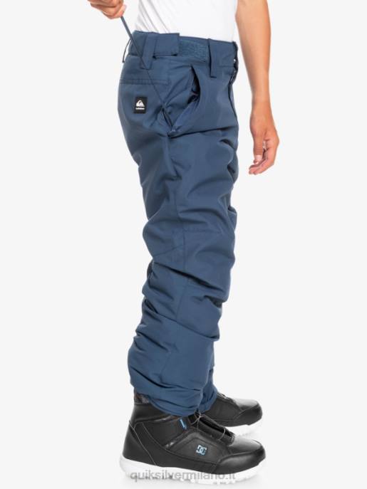 esso Quiksilver ragazzi Pantaloni da neve blu isolanti 8-16 station wagon 8-16 insegne blu HTZR2292