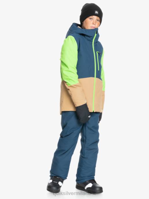 esso Quiksilver ragazzi Pantaloni da neve blu isolanti 8-16 station wagon 8-16 insegne blu HTZR2292