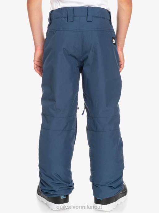 esso Quiksilver ragazzi Pantaloni da neve blu isolanti 8-16 station wagon 8-16 insegne blu HTZR2292