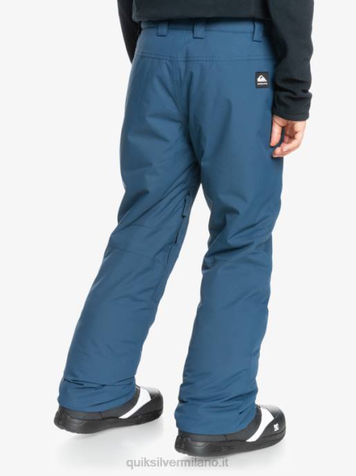 esso Quiksilver ragazzi Pantaloni da neve blu isolanti 8-16 station wagon 8-16 insegne blu HTZR2292