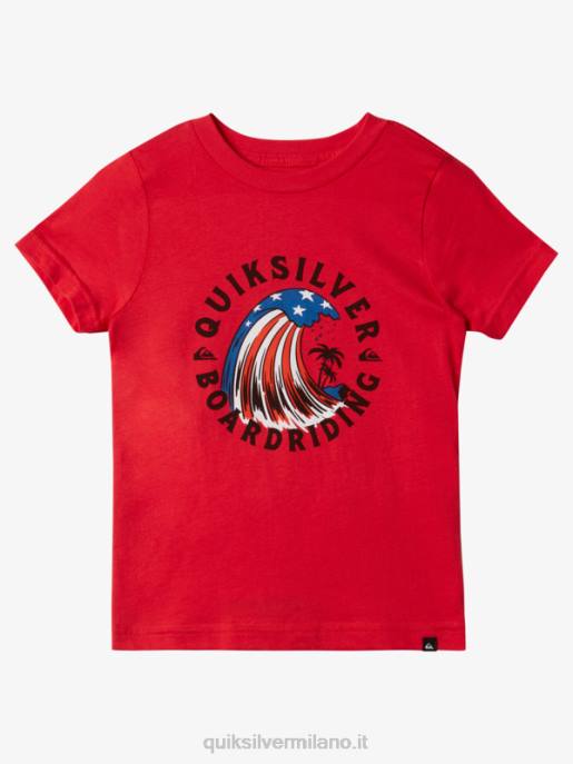 esso Quiksilver ragazzi 2-7 maglia della casa dell'onda rosso ad alto rischio HTZR1930
