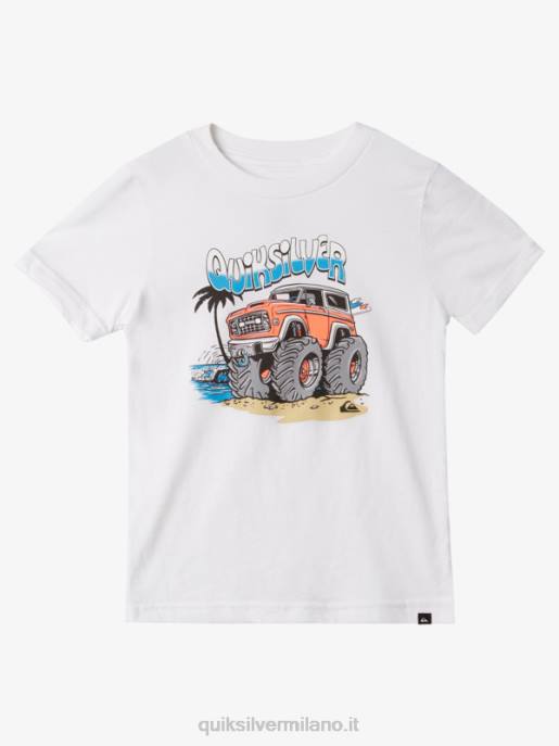 esso Quiksilver ragazzi 2-7 maglietta doppia parcheggiata bianco HTZR1973