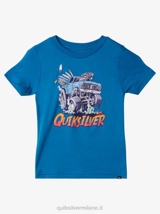 esso Quiksilver ragazzi 2-7 t-shirt auto fuga boccaglio blu HTZR1949