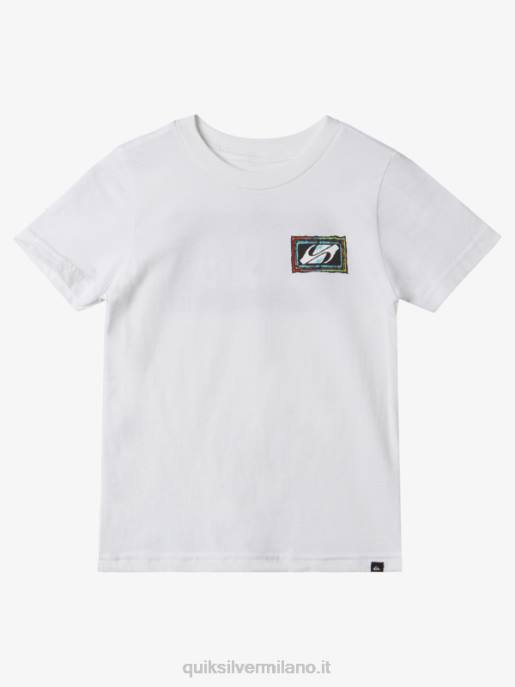 esso Quiksilver ragazzi 2-7 t-shirt con ritmo echeggiato bianco HTZR1946