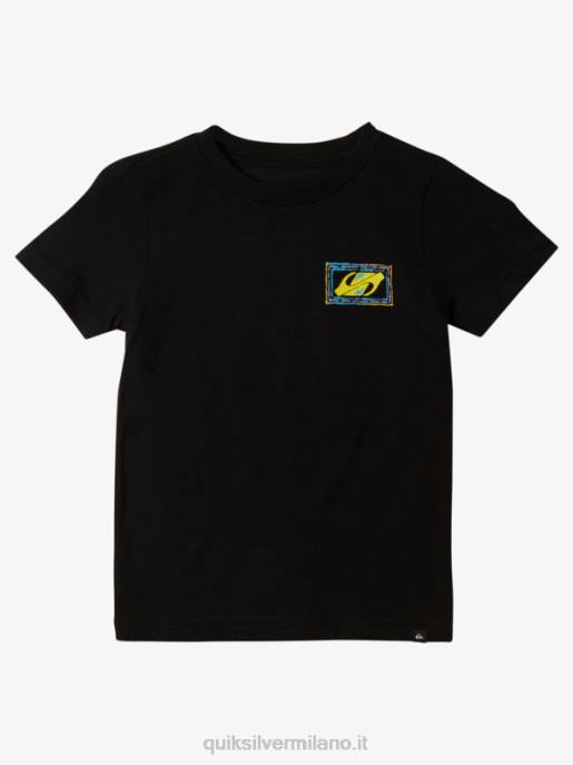 esso Quiksilver ragazzi 2-7 t-shirt con ritmo echeggiato nero HTZR1947