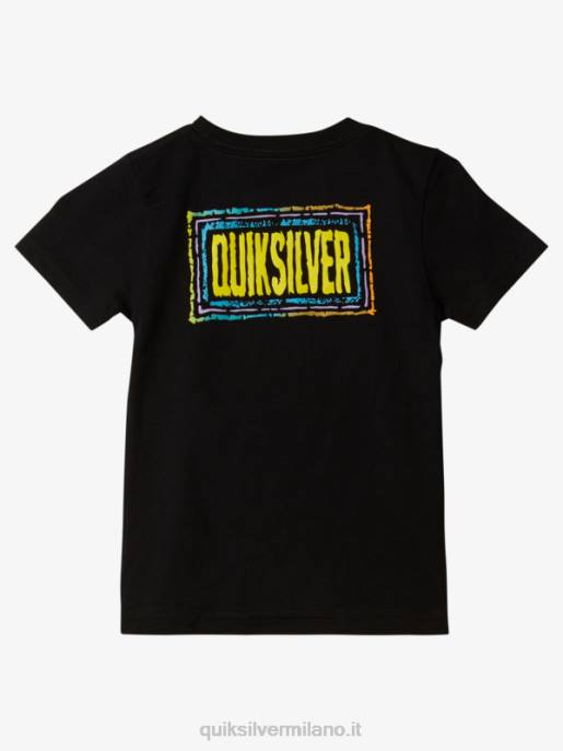 esso Quiksilver ragazzi 2-7 t-shirt con ritmo echeggiato nero HTZR1947