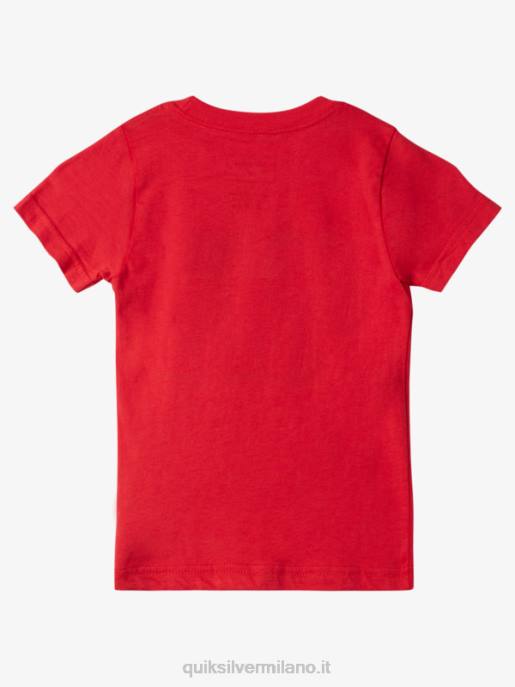esso Quiksilver ragazzi 2-7 t-shirt dall\'atmosfera estiva rosso ad alto rischio HTZR1976