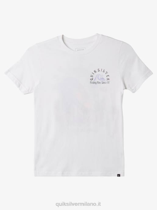 esso Quiksilver ragazzi 8-16 la t-shirt barile originale bianco HTZR1939