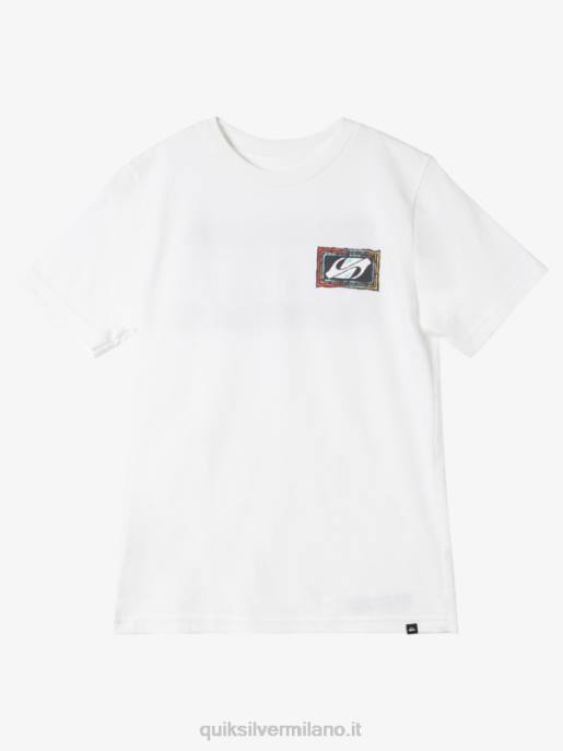 esso Quiksilver ragazzi 8-16 t-shirt con ritmo echeggiato bianco HTZR1980