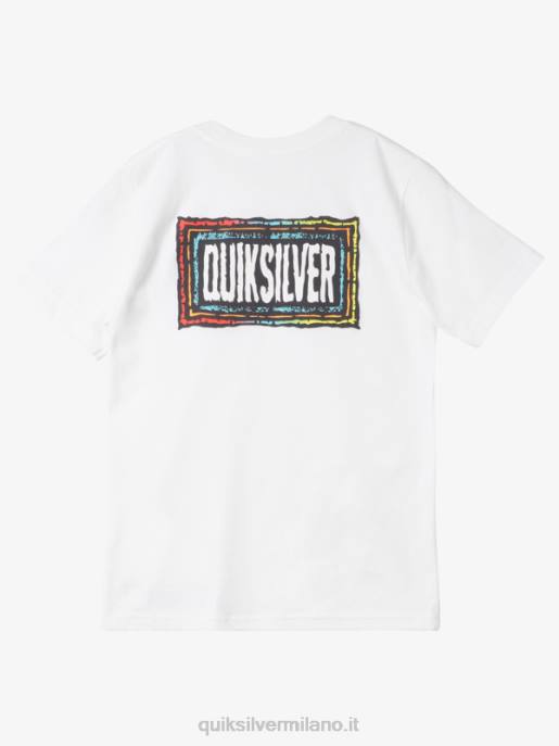 esso Quiksilver ragazzi 8-16 t-shirt con ritmo echeggiato bianco HTZR1980