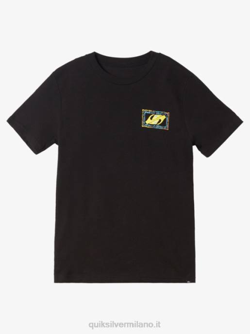 esso Quiksilver ragazzi 8-16 t-shirt con ritmo echeggiato nero HTZR1981