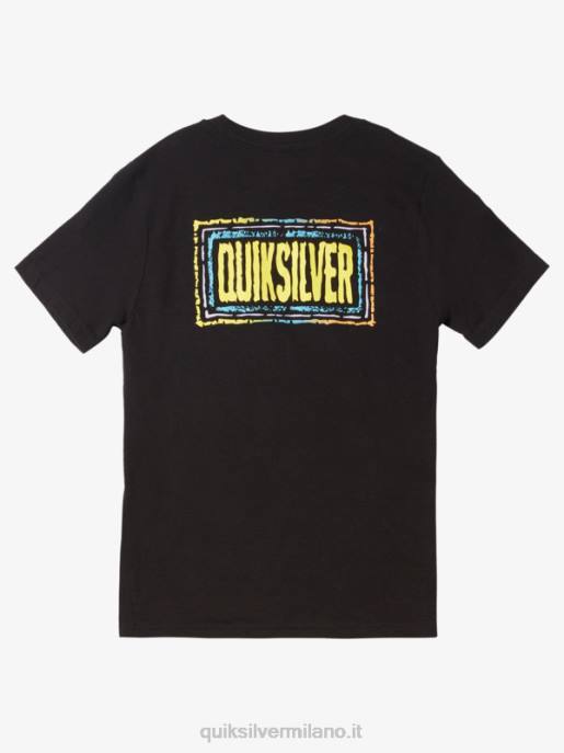 esso Quiksilver ragazzi 8-16 t-shirt con ritmo echeggiato nero HTZR1981