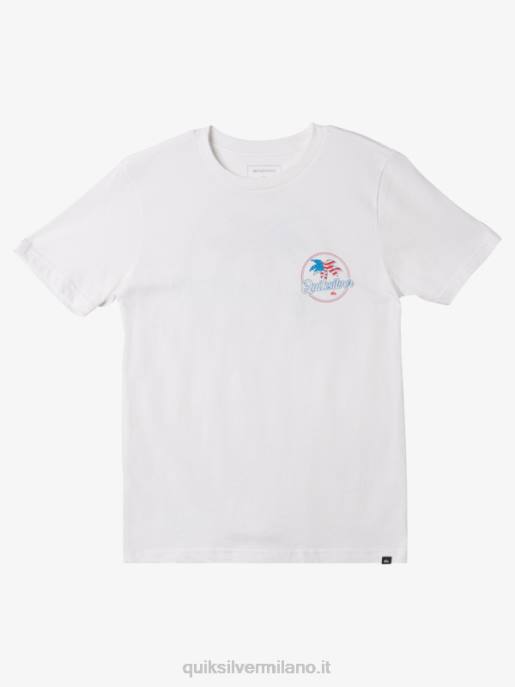 esso Quiksilver ragazzi 8-16 t-shirt ventilata con palmo bianco HTZR1956