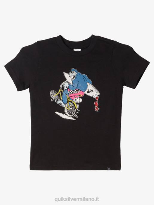 esso Quiksilver ragazzi Maglietta 2-7 ruote nero HTZR1972