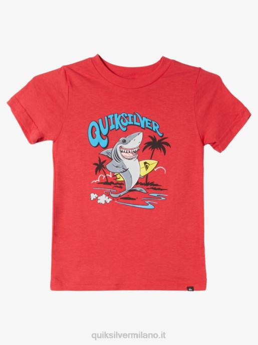 esso Quiksilver ragazzi Maglietta 2-7 sbiadita rosso ad alto rischio HTZR1968