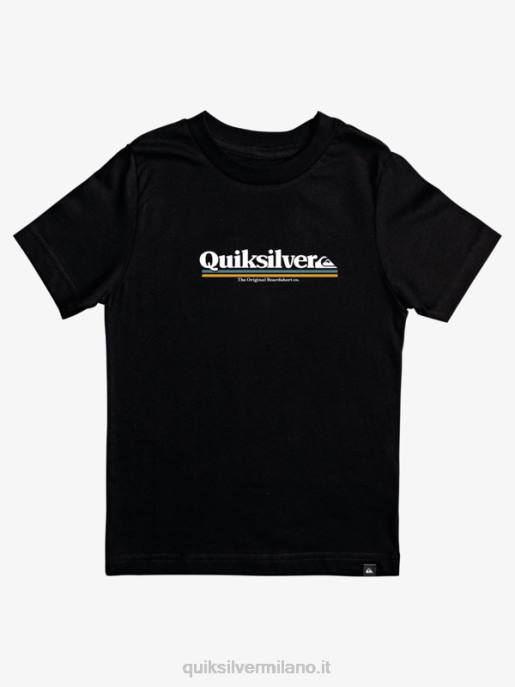 esso Quiksilver ragazzi Maglietta 8-16 tra le righe nero HTZR2091