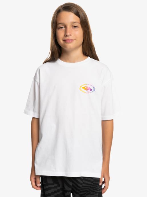 esso Quiksilver ragazzi Maglietta bandiera radicale 8-16 bianco HTZR1967