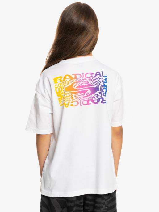 esso Quiksilver ragazzi Maglietta bandiera radicale 8-16 bianco HTZR1967