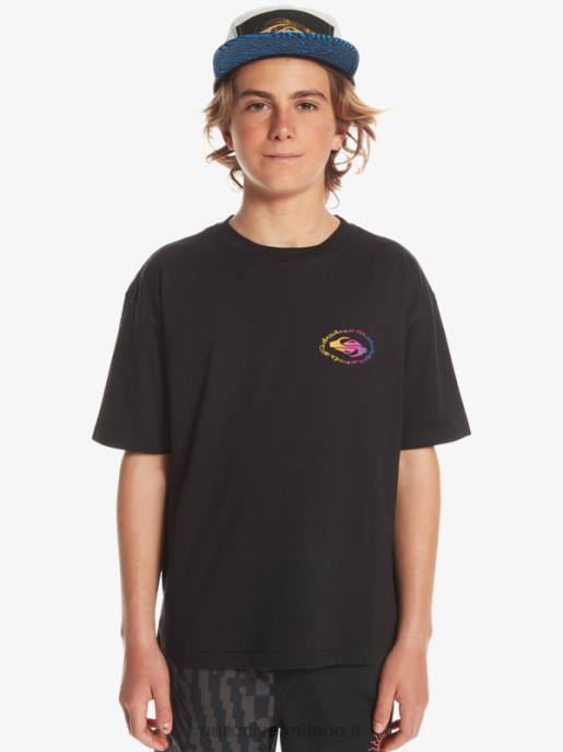 esso Quiksilver ragazzi Maglietta bandiera radicale 8-16 nero HTZR1966