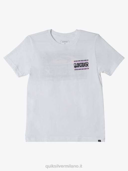 esso Quiksilver ragazzi T-shirt 8-16 telai deformati bianco HTZR2155