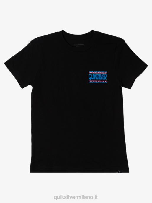 esso Quiksilver ragazzi T-shirt 8-16 telai deformati nero HTZR2156