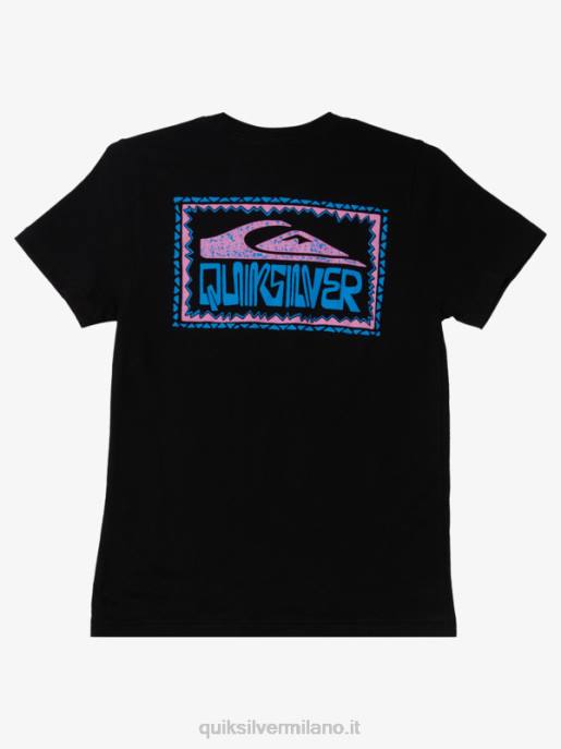 esso Quiksilver ragazzi T-shirt 8-16 telai deformati nero HTZR2156