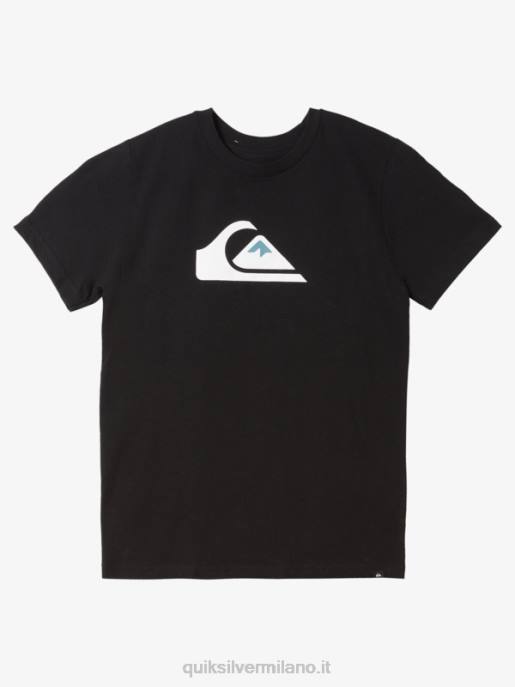esso Quiksilver ragazzi T-shirt logo 8-16 comp nero HTZR1961
