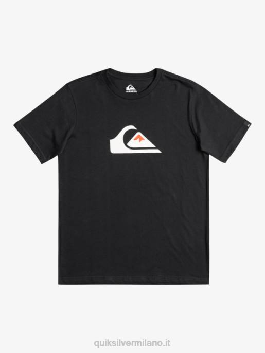 esso Quiksilver ragazzi logo comp - t-shirt nero HTZR2317