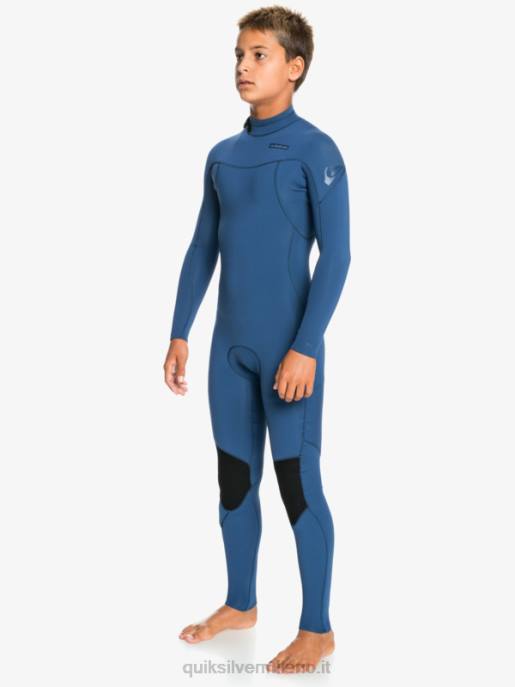 esso Quiksilver ragazzi 8-16 3/2mm sessioni l/sl tuta intera insegne blu HTZR2195