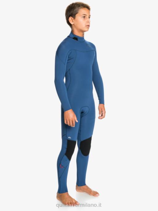 esso Quiksilver ragazzi 8-16 3/2mm sessioni l/sl tuta intera insegne blu HTZR2195