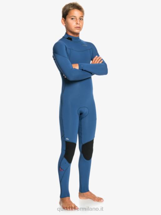 esso Quiksilver ragazzi 8-16 3/2mm sessioni l/sl tuta intera insegne blu HTZR2195