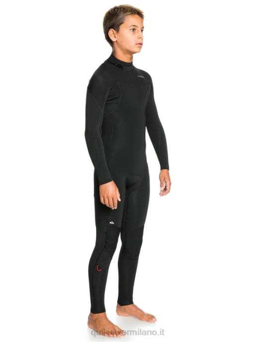 esso Quiksilver ragazzi 8-16 3/2mm sessioni l/sl tuta intera nero HTZR2194