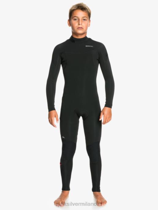 esso Quiksilver ragazzi 8-16 4/3mm sessioni l/sl tuta intera nero HTZR2188