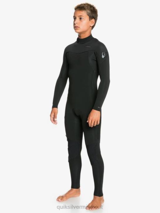 esso Quiksilver ragazzi 8-16 4/3mm sessioni l/sl tuta intera nero HTZR2188