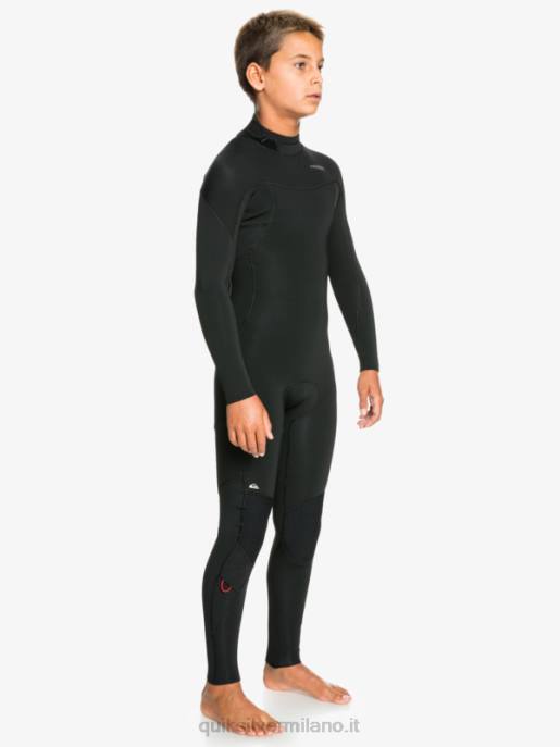 esso Quiksilver ragazzi 8-16 4/3mm sessioni l/sl tuta intera nero HTZR2188