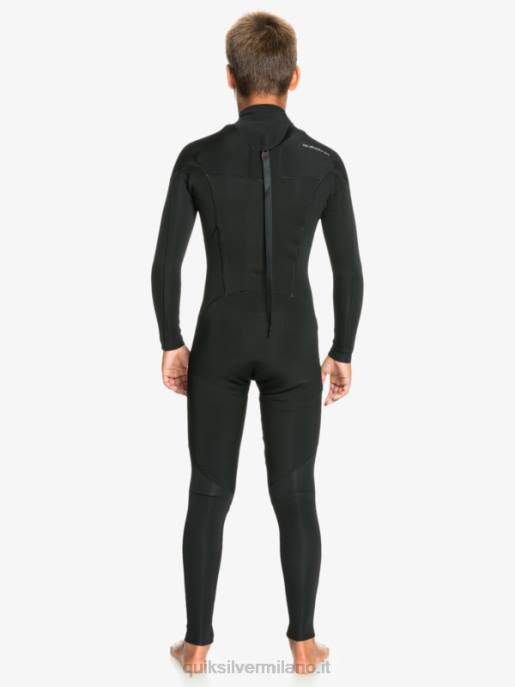 esso Quiksilver ragazzi 8-16 4/3mm sessioni l/sl tuta intera nero HTZR2188